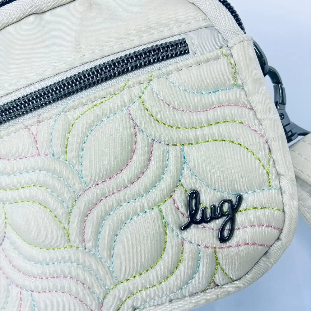 Lug Belt Waist Sling Bag Off White Super Coupe RFID Women Floral Multicolor